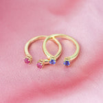 angela monaco jewelry philadelphia jeweler passage ring 14K yellow gold sapphire 