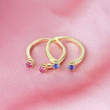 angela monaco jewelry philadelphia jeweler passage ring 14K yellow gold sapphire 