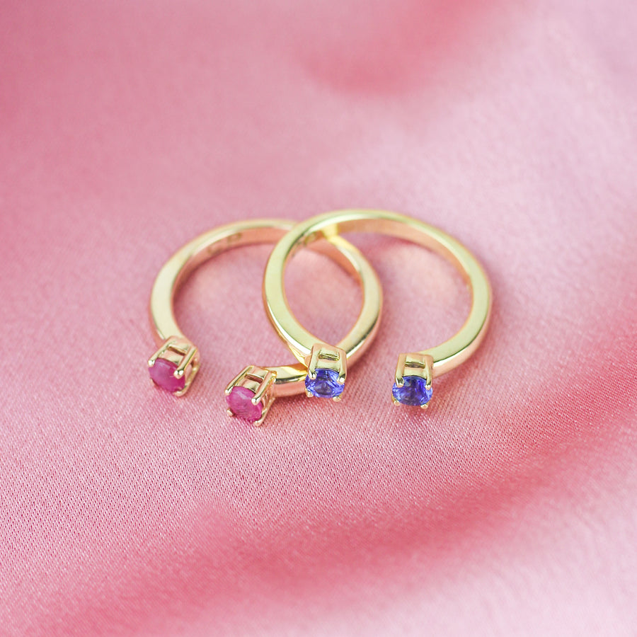 PASSAGE RING | 14K GOLD | RUBY
