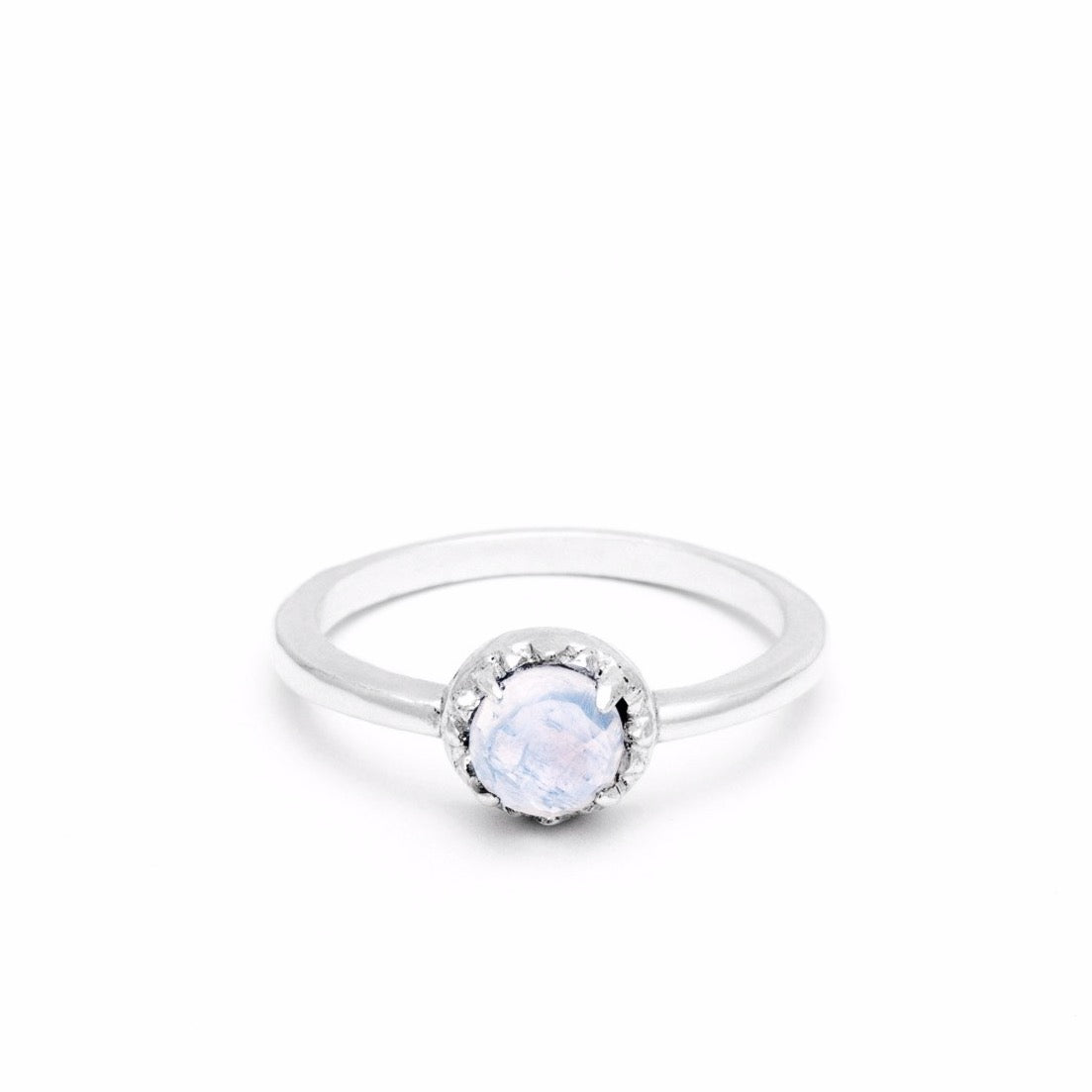 MATRIX HALO RING | SILVER & MOONSTONE - AngelaMonacojewelry