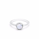MATRIX HALO RING | SILVER & MOONSTONE - AngelaMonacojewelry
