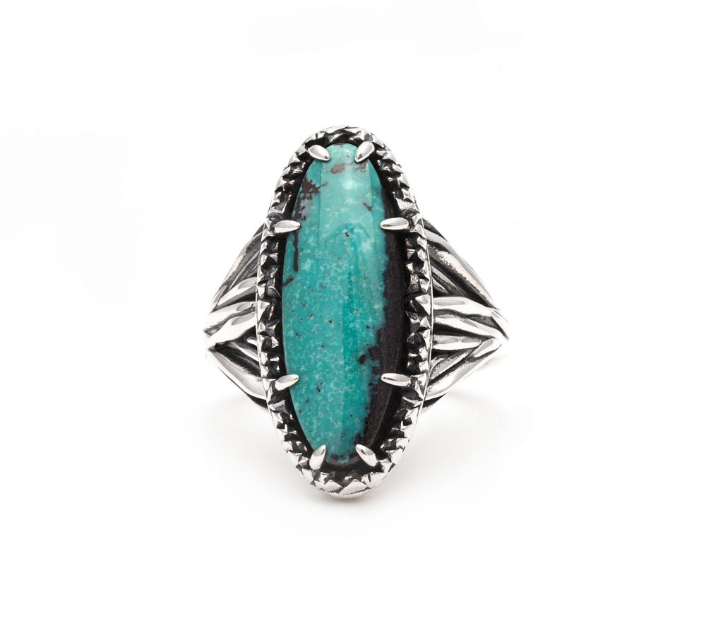 ROOTS TO SEED RING | SILVER & TURQUOISE - AngelaMonacojewelry