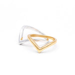 CHEVRON STACKING RING | 14k GOLD - AngelaMonacojewelry