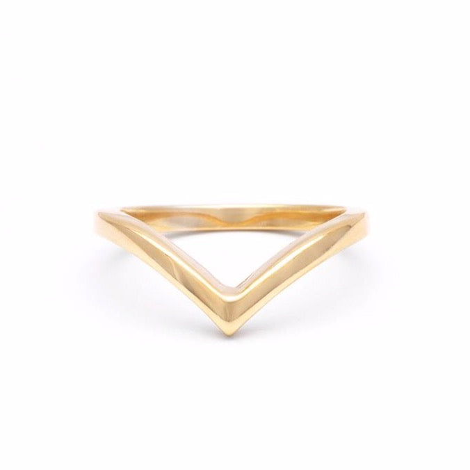 CHEVRON STACKING RING | 14K GOLD – AngelaMonacojewelry
