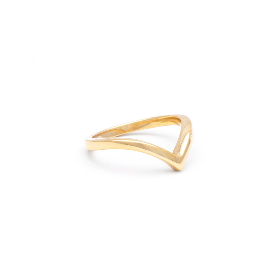 CHEVRON STACKING RING | 14k GOLD - AngelaMonacojewelry