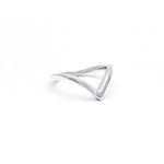 CHEVRON STACKING RING | SILVER - AngelaMonacojewelry