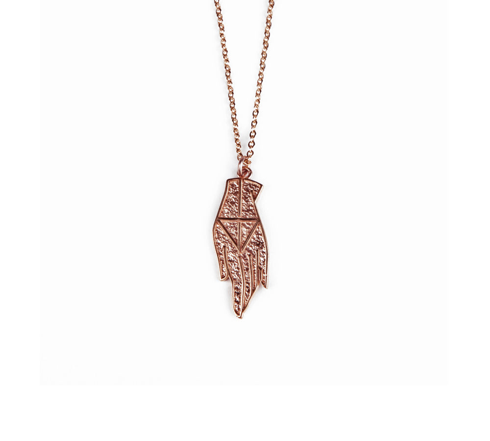 PROTECTION PENDANT NECKLACE | ROSE GOLD VERMEIL - AngelaMonacojewelry