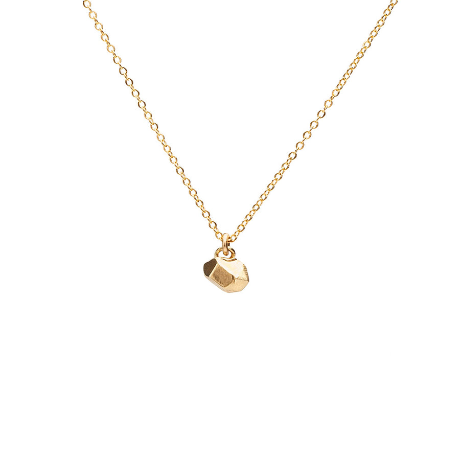 CAST CRYSTAL NECKLACE TINY | GOLD VERMEIL - AngelaMonacojewelry