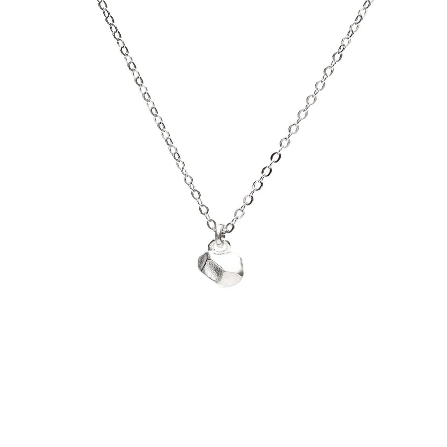 CAST CRYSTAL NECKLACE TINY | SILVER - AngelaMonacojewelry