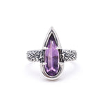 NEW | PHOENIX TEAR RING | AMETHYST & SILVER - AngelaMonacojewelry