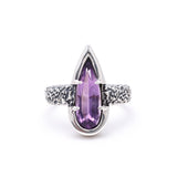 NEW | PHOENIX TEAR RING | AMETHYST & SILVER - AngelaMonacojewelry