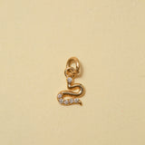 angela monaco jewelry philadelphia 14k yellow gold white diamond snake charm