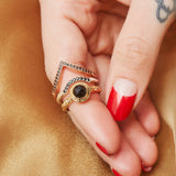 MATRIX HALO BEZEL RING | ONYX