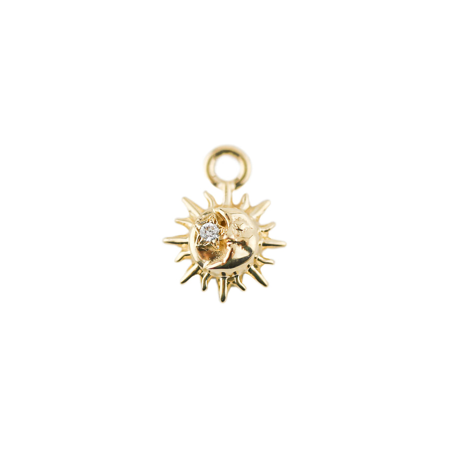 angela monaco jewelry philadelphia 14k yellow gold diamond sun moon celestial charm