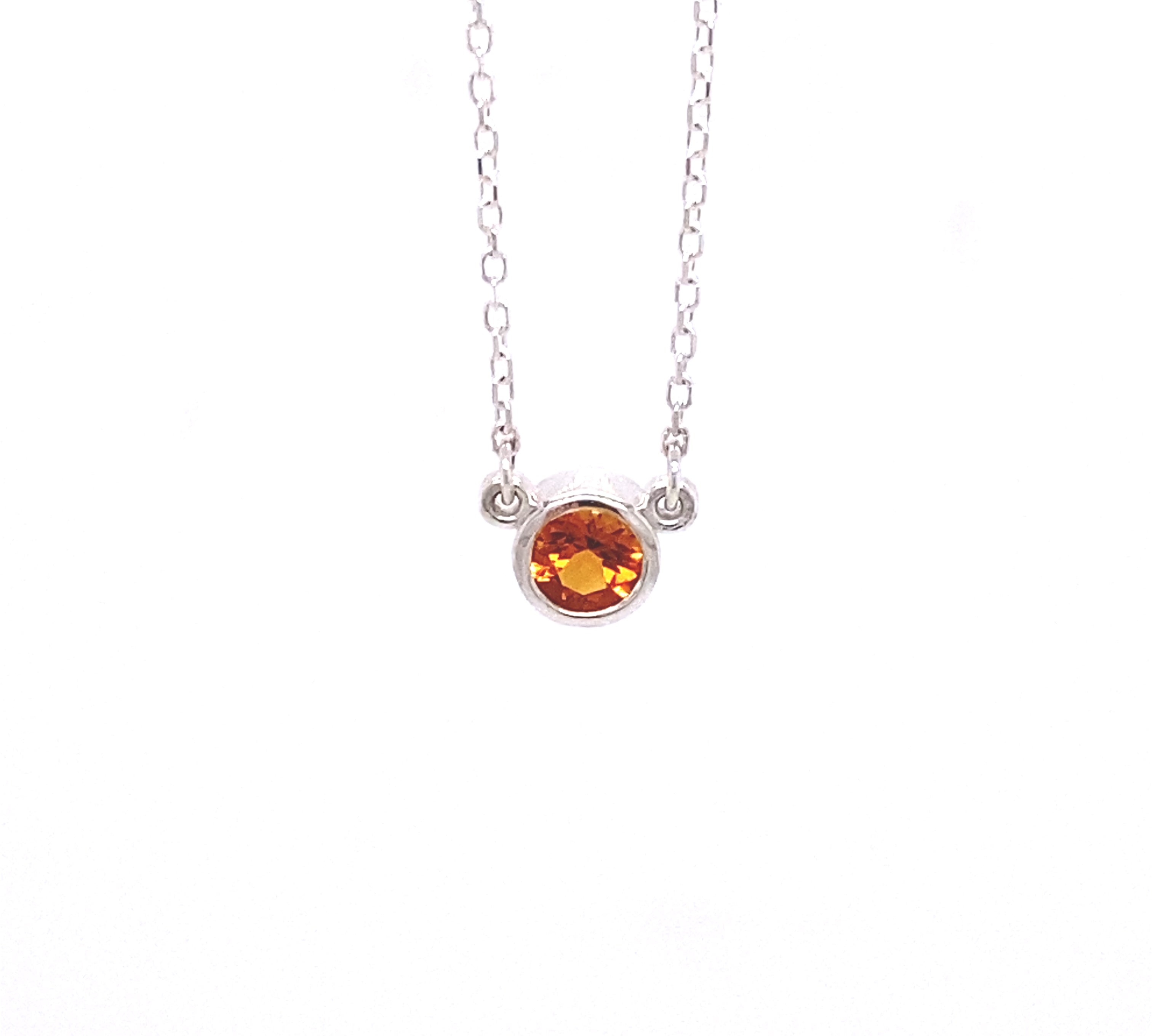 angela monaco jewelry philadelphia jeweler bezel necklace sterling silver citrine