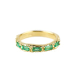 angela monaco jewelry philadelphia jeweler flow of life ring 14K yellow gold diamonds alternative wedding band