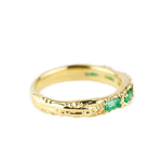 angela monaco jewelry philadelphia jeweler flow of life ring 14K yellow gold diamonds alternative wedding band