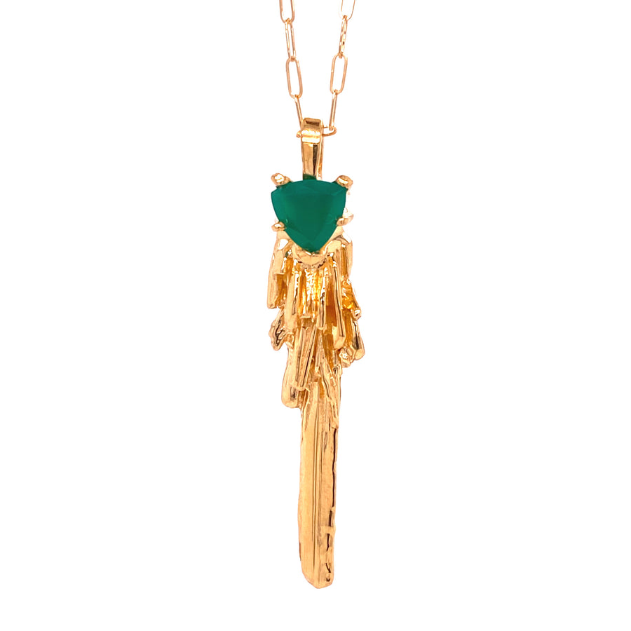 KEY TO THE UNKNOWN | GOLD VERMEIL & GREEN ONYX