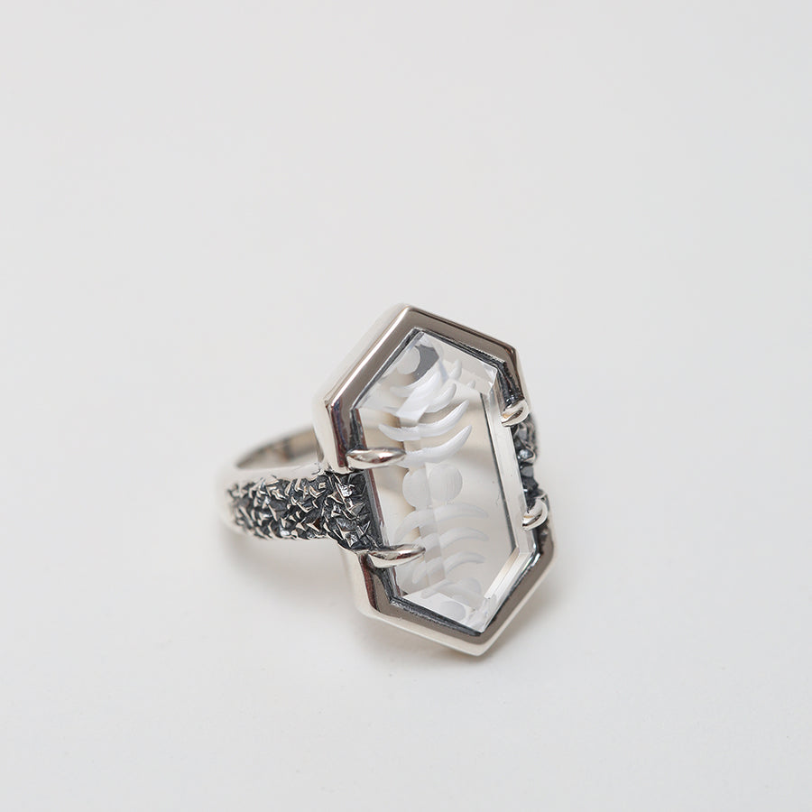 angela monaco philadelphia jeweler silver quartz moon phase ring
