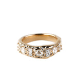 RING OF THE NILE | 14K GOLD & WHITE DIAMONDS