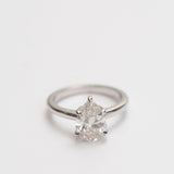 Angela Monaco Jewelry Philadelphia pear solitaire w4k white gold and lab created 2 carat diamond