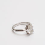 Angela Monaco Jewelry Philadelphia pear solitaire w4k white gold and lab created 2 carat diamond