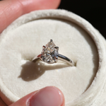 Angela Monaco Jewelry Philadelphia pear solitaire w4k white gold and lab created 2 carat diamond