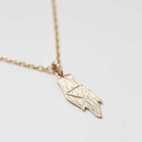 Angela Monaco Jewelry philadelphia protection pendant 14k yellow gold with signature AMJ bail