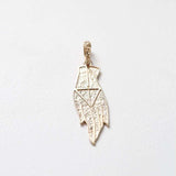 Angela Monaco Jewelry philadelphia protection pendant 14k yellow gold with signature AMJ bail