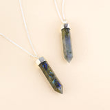 CRYSTAL POINT NECKLACE | LABRADORITE