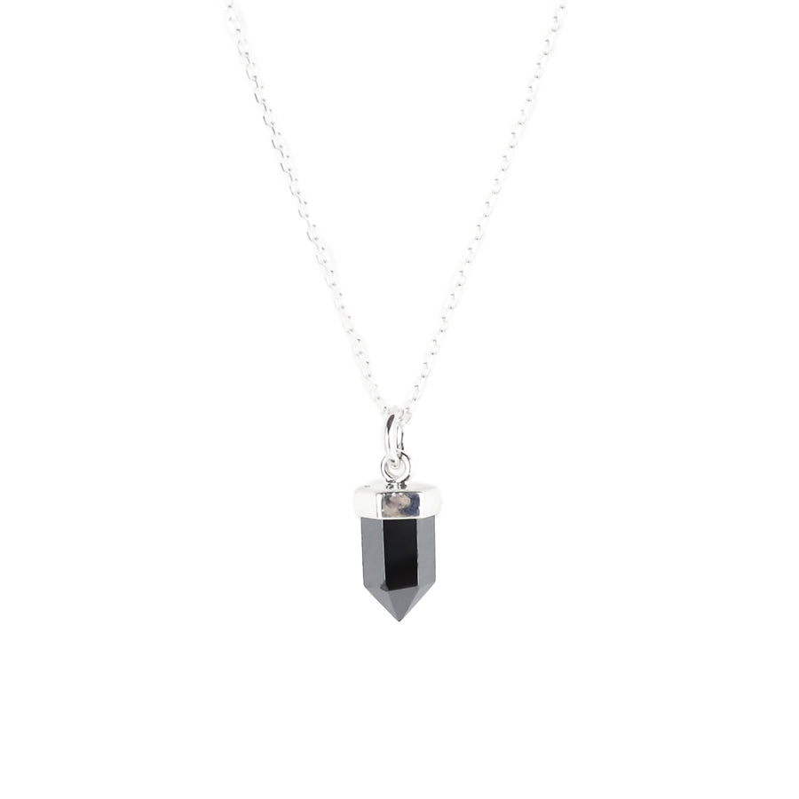 CRYSTAL POINT NECKLACE | HEMATITE
