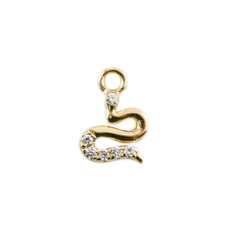angela monaco jewelry philadelphia 14k yellow gold white diamond snake charm