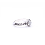 MATRIX HALO BEZEL RING | SILVER & MOONSTONE - AngelaMonacojewelry