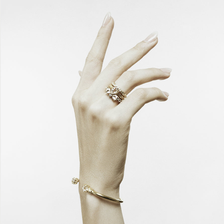 PASSAGE CUFF | 14k GOLD & HERKIMER - AngelaMonacojewelry