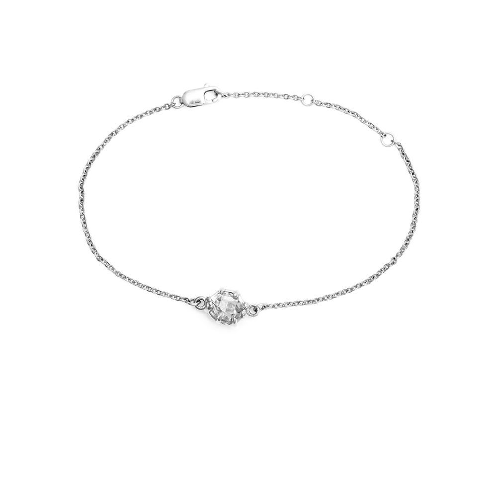 RAW HERKIMER BRACELET | SILVER - AngelaMonacojewelry