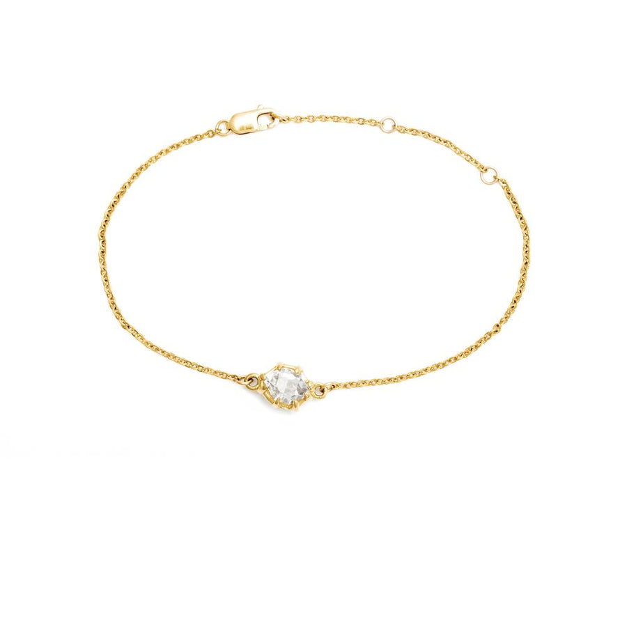 RAW HERKIMER BRACELET | 14k GOLD - AngelaMonacojewelry