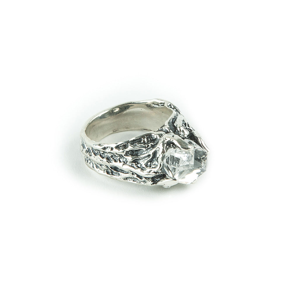 CALDERA RING | SILVER & HERKIMER - AngelaMonacojewelry