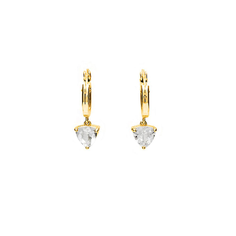 EROS TRILLION HOOP EARRINGS | 14k GOLD & HERKIMER - AngelaMonacojewelry