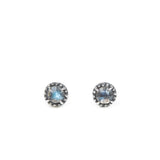 MATRIX HALO STUDS | SILVER & LABRADORITE - AngelaMonacojewelry