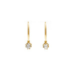 RAW HOOP EARRINGS | 14k GOLD & HERKIMER - AngelaMonacojewelry