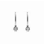 RAW HOOP EARRINGS | SILVER & HERKIMER - AngelaMonacojewelry