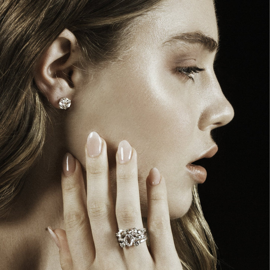 angela monaco jewelry philadelphia jeweler natural herkimer diamond studs earrings silver