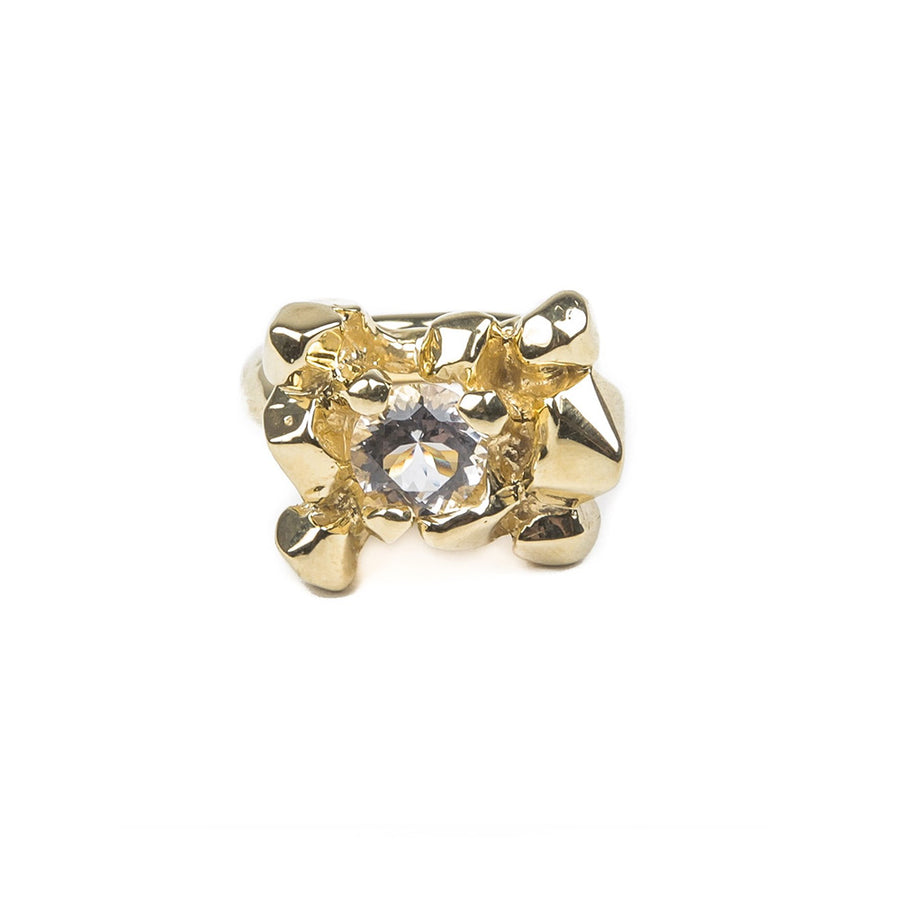 ELIXIR COCKTAIL RING | GOLD VERMEIL & HERKIMER - AngelaMonacojewelry