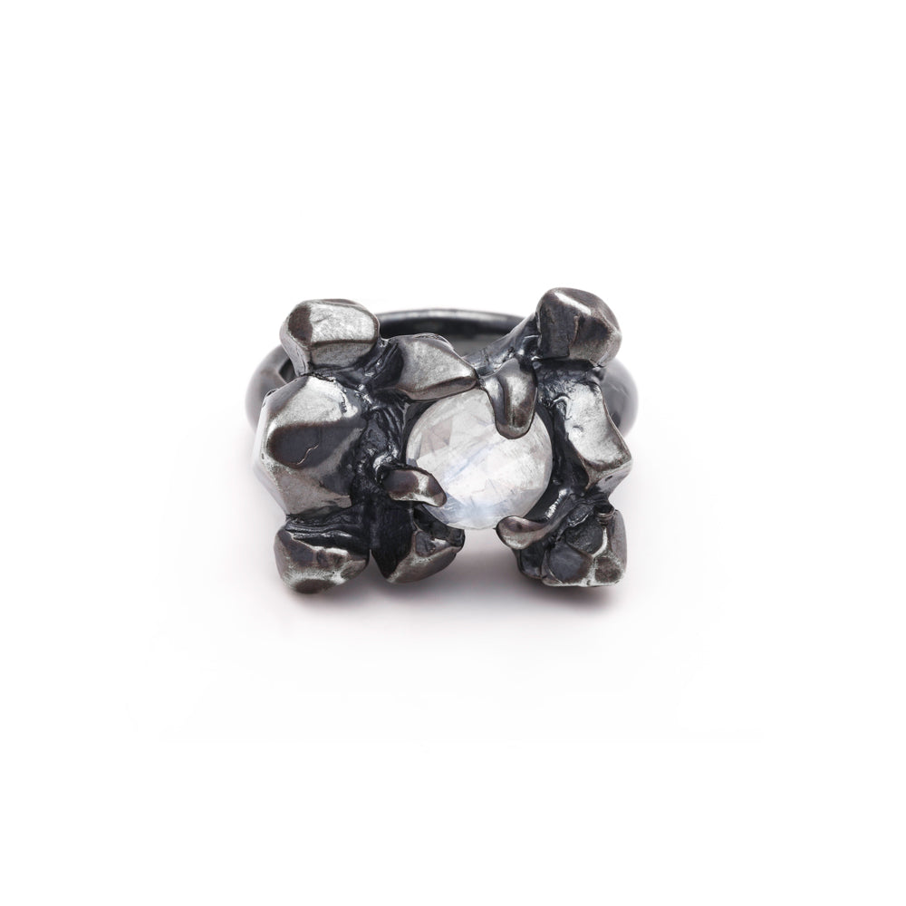 ELIXIR COCKTAIL RING | SILVER & MOONSTONE - AngelaMonacojewelry