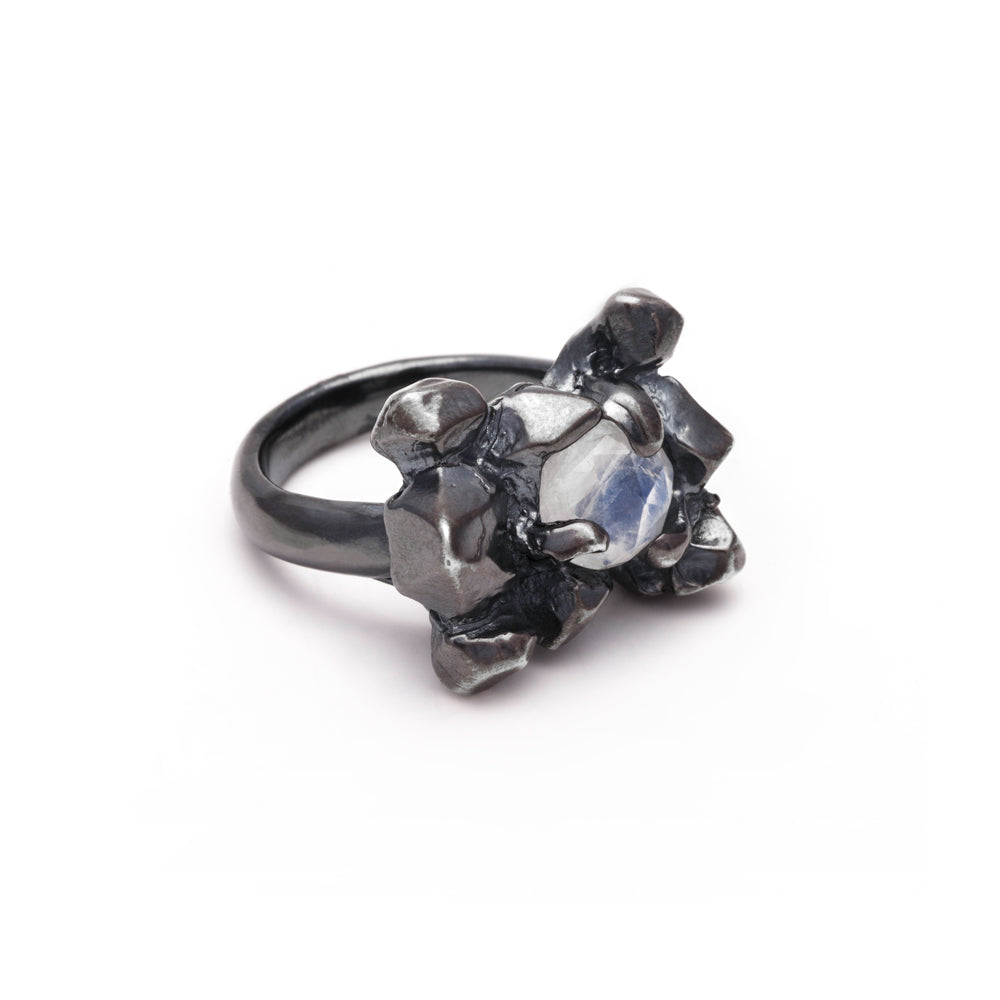 ELIXIR COCKTAIL RING | SILVER & MOONSTONE - AngelaMonacojewelry