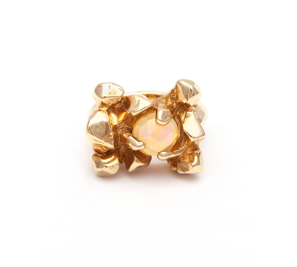 ELIXIR COCKTAIL RING | GOLD VERMEIL & OPAL - AngelaMonacojewelry