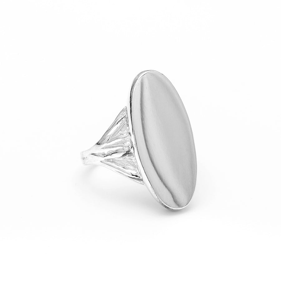 READY TO SHIP | ROOTS SIGNET RING | SILVER SIZE 8 - AngelaMonacojewelry