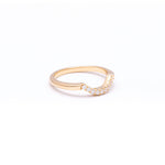 angela monaco jewelry philadelphia jeweler pave arc nine stone contour band 14K yellow gold diamond www.angelamoncaojewelry.com