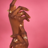 STATEMENT PASSAGE RING | 14K GOLD & HERKIMER
