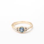 angela monaco jewelry philadelphia 14k yellow gold montana sapphire salt and pepper diamond engagement ring 